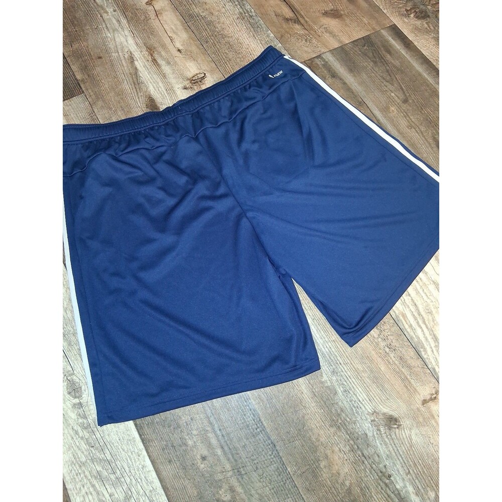 NEW! Men's Adidas Train Essentials Piquè 3-Stripes Training Shorts, Blue 2XL - Picture 6 of 8